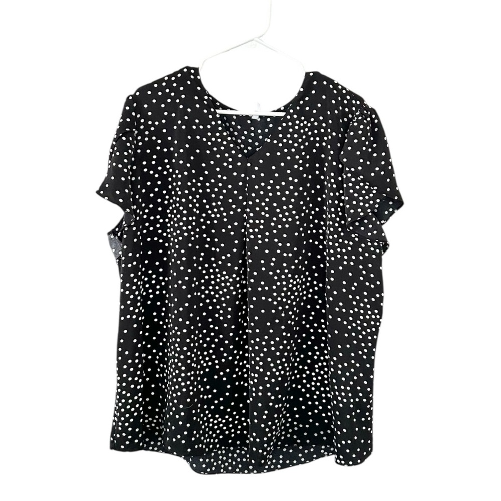 Anyally Polka Dot Black and‎ White Blouse